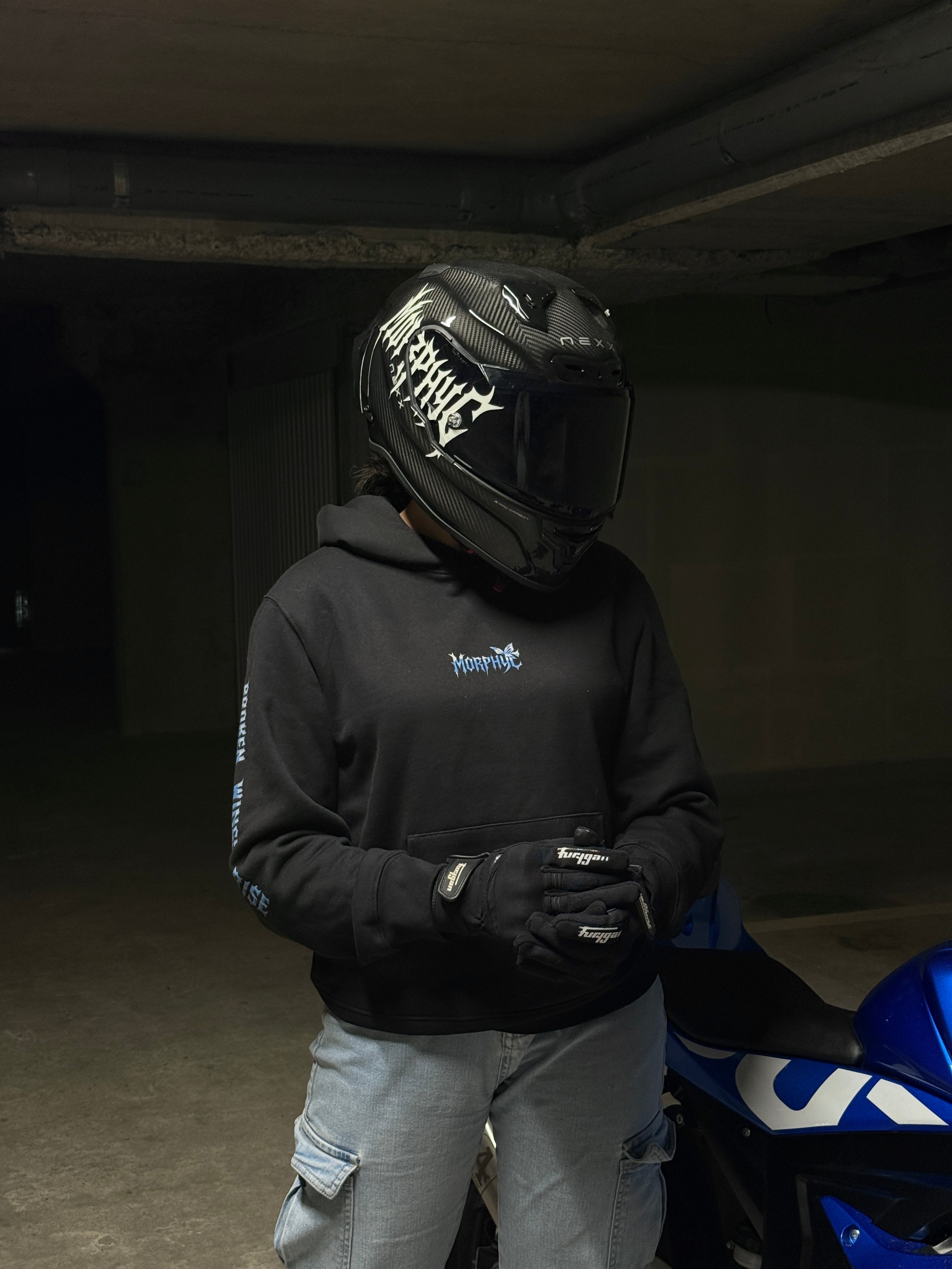 Hoodie BROKEN WINGS RISE DROP 2 - Black